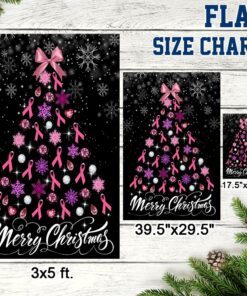 breast cancer christmas flag merry christmas christmas tree tqn708f 6570