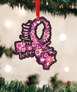 Breast Cancer Custom-Shaped Ornament Faith Hope Love ANL124O