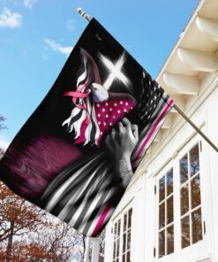 breast cancer faith christian cross flag 3500