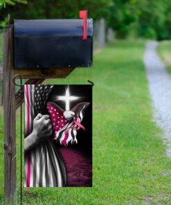 breast cancer faith christian cross flag 4726