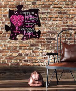 breast cancer puzzle hanging metal sign ntb143ms 1740