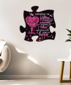 Breast Cancer Puzzle Hanging Metal Sign NTB143MS