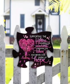 breast cancer puzzle hanging metal sign ntb143ms 6124