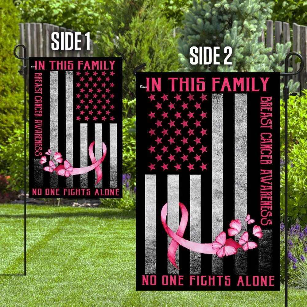 Breast Cancer Ribbon Fight Flagwix™ In This Family No One Fights Alone Flag - Image 9