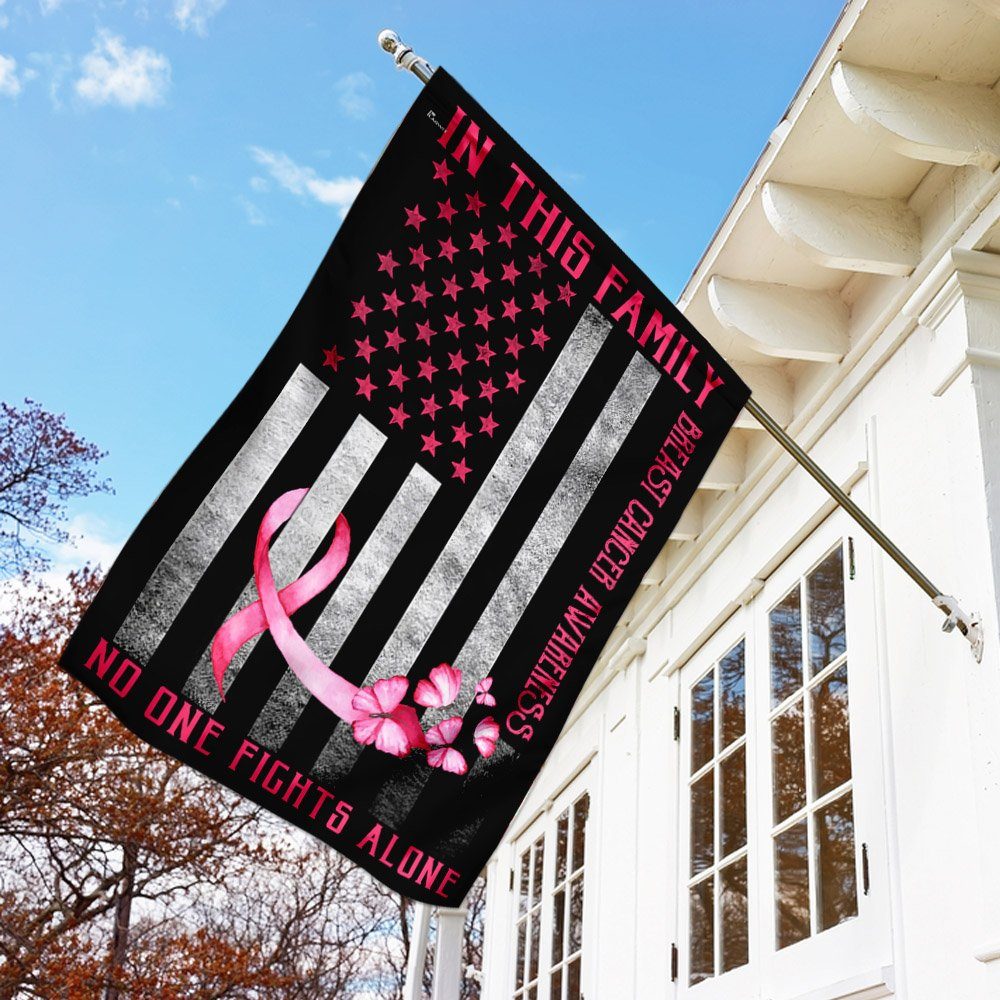 Breast Cancer Ribbon Fight Flagwix™ In This Family No One Fights Alone Flag - Image 4