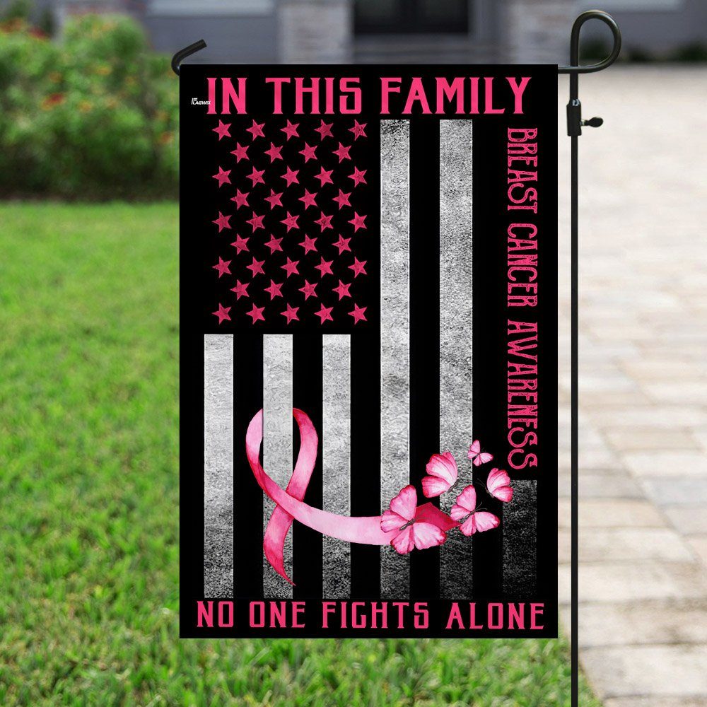 Breast Cancer Ribbon Fight Flagwix™ In This Family No One Fights Alone Flag - Image 7