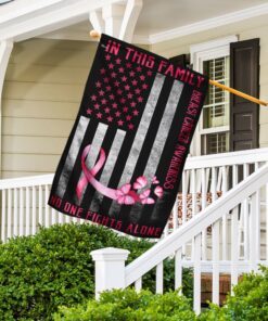 breast cancer ribbon fight flagwix™ in this family no one fights alone flag 7200