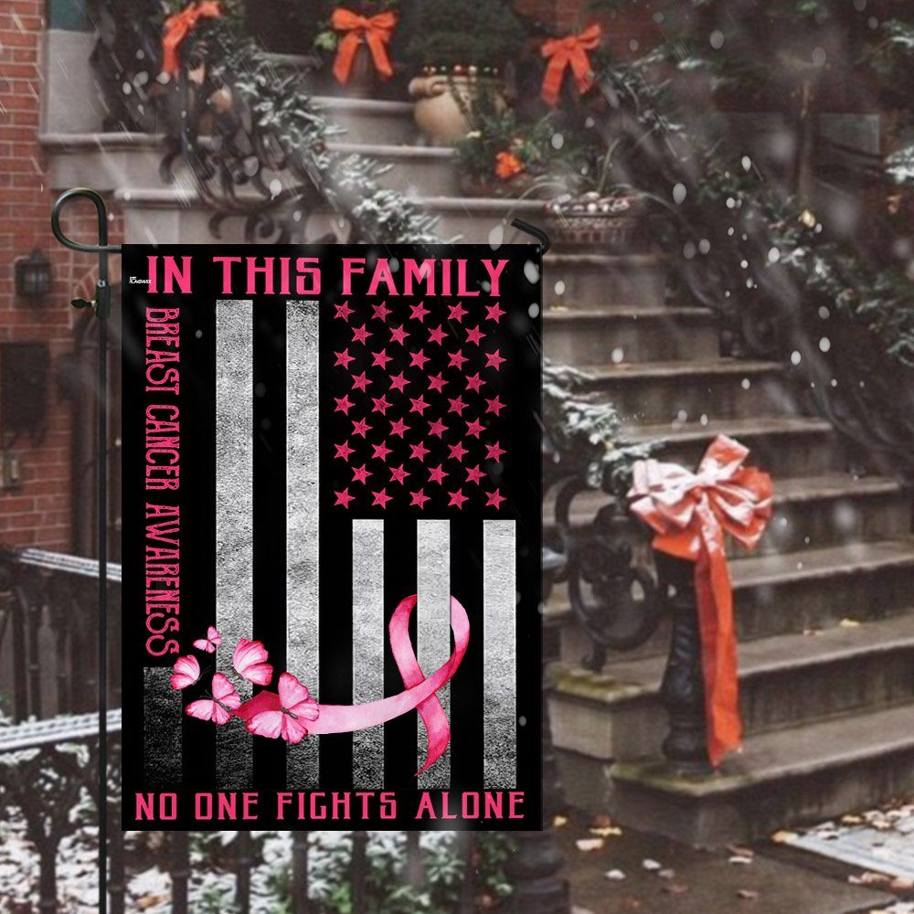 Breast Cancer Ribbon Fight Flagwix™ In This Family No One Fights Alone Flag - Image 10