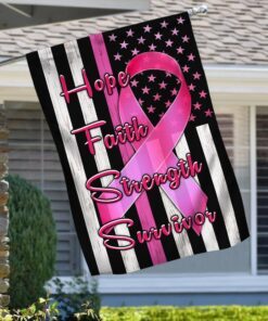 Breast Cancer Survivor Ribbon Flagwix™ Hope Faith Strength Flag MLH1791F
