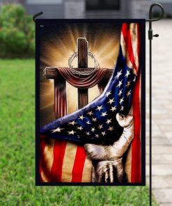 bright christian cross flag 1012