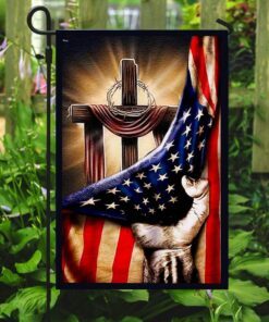 bright christian cross flag 2075
