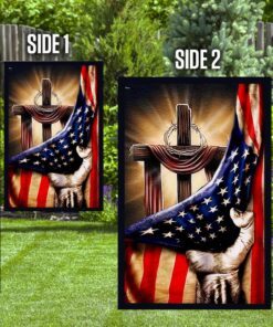 bright christian cross flag 4717