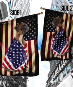 brindle boxer american patriot flag 4229