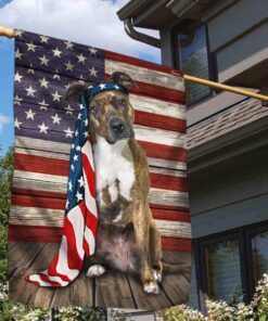 brindle pitbull dog flag charming dog ntb216fv9 3657