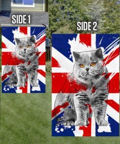 british shorthair blue cat flag uk proud ntb243fv4 3934