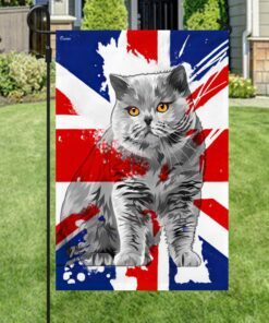 british shorthair blue cat flag uk proud ntb243fv4 6953