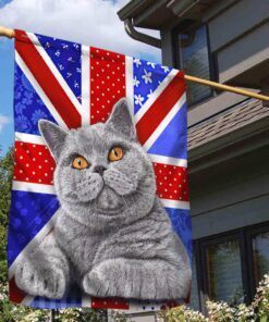 british shorthair cat flag uk flower pattern ntb237fv5 4735