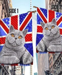 british shorthair cat flag uk flower pattern ntb237fv5 5418
