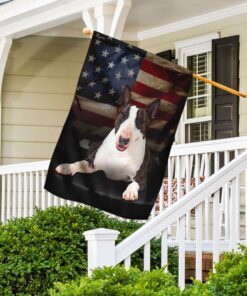 bull terrier american flag 3847