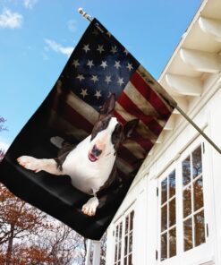 bull terrier american flag 4872