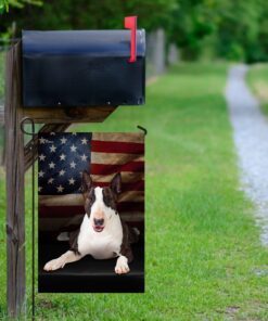 bull terrier american flag 7521