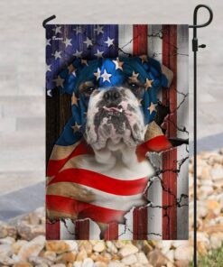 bulldog american flag 5366