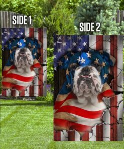 bulldog american flag 7655