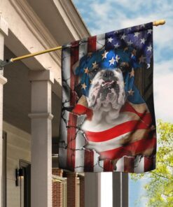bulldog american flag 7943