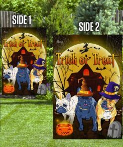 bulldog halloween flag 3289