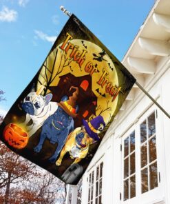 bulldog halloween flag 6334