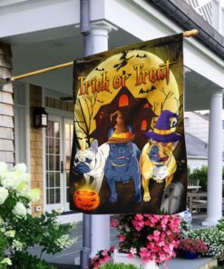 bulldog halloween flag 6456