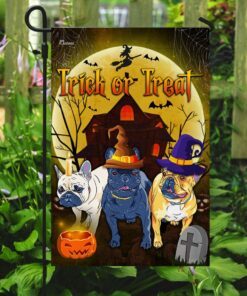bulldog halloween flag 8604