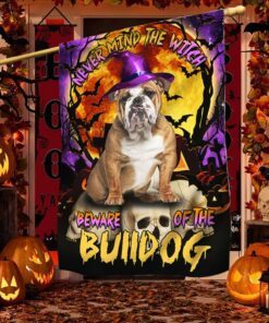 Bulldog Halloween Flag THH3407Fv1