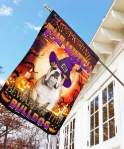 bulldog halloween flagwix™ beware of the bulldog flag 5909