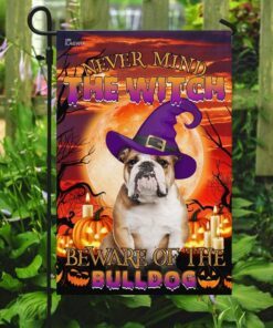 bulldog halloween flagwix™ beware of the bulldog flag 7475