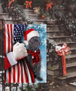 bulldog through the snow flag 5462