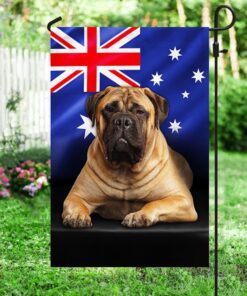 bullmastiff dog on australian flag qnn576fv4 4130