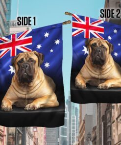 bullmastiff dog on australian flag qnn576fv4 8423