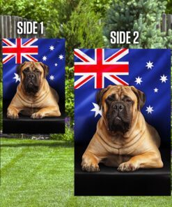 bullmastiff dog on australian flag qnn576fv4 8611