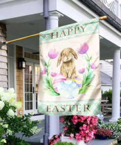 Bunny Happy Easter Flag