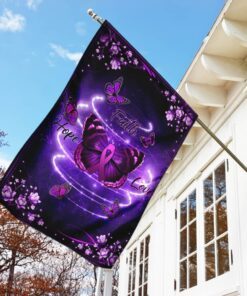 butterfly. faith, hope, love flag 6980