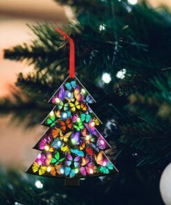 Butterfly Custom-Shaped Ornament Butterfly Christmas Tree DDH2930O