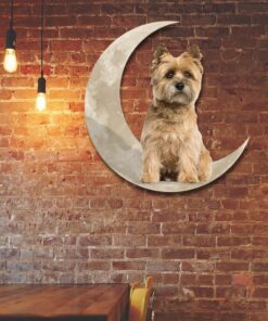 Cairn Terrier Dog And Moon Hanging Metal Sign QNK879MSv37
