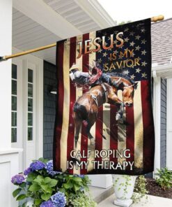 calf roping is my therapy american flag anl127f 8671