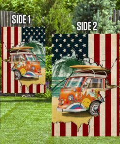 camper van american flag 1304