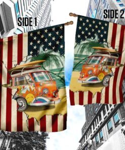 camper van american flag 3503