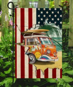 camper van american flag 4023