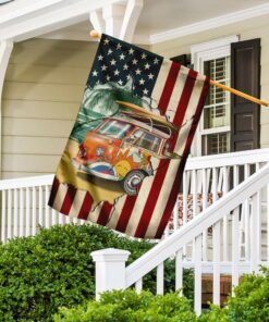 camper van american flag 4125