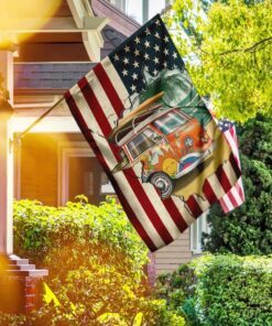camper van american flag 4296