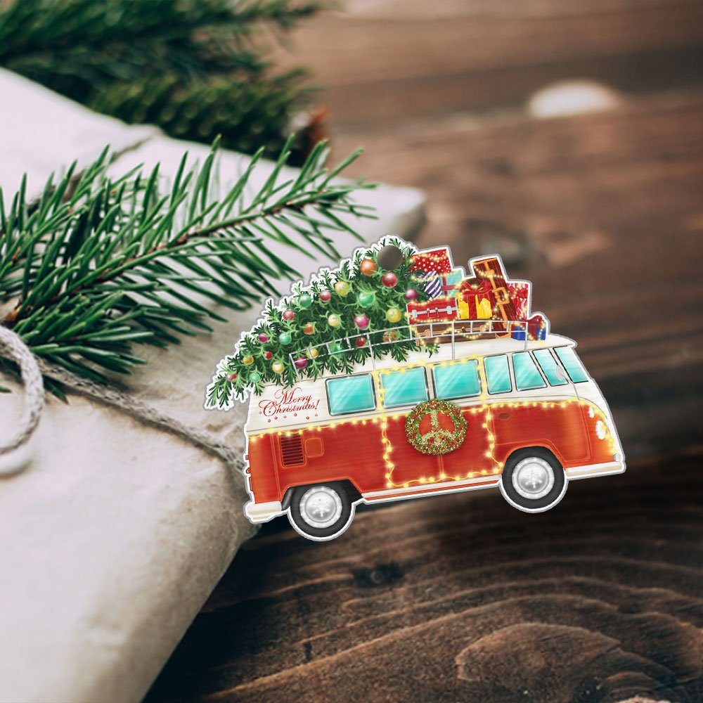 Camper Van Christmas Ornament Bus With Tree On The Roof TQN559O - Image 6